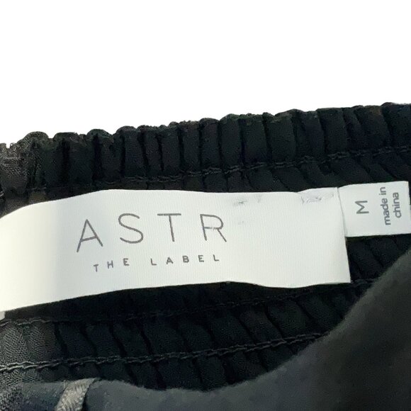 ASTR the Label Revolve Black Strapless Wide Leg Jumpsuit with Bow Accent M - Picture 5 of 6